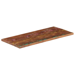 Blat stołu, 110x50x3,8 cm, prostokątny, lite drewno z odzysku