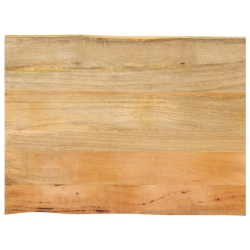 Blat stołu, 80x60x2,5 cm, naturalna krawędź, lite drewno mango