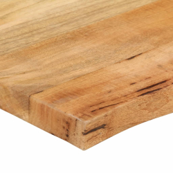 Blat stołu, 80x60x2,5 cm, naturalna krawędź, lite drewno mango
