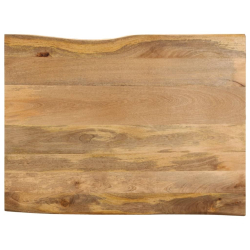 Blat stołu, 90x80x2,5 cm, naturalna krawędź, lite drewno mango