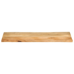 Blat stołu, 140x60x2,5 cm, naturalna krawędź, lite drewno mango