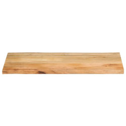 Blat stołu, 100x60x3,8 cm, naturalna krawędź, lite drewno mango