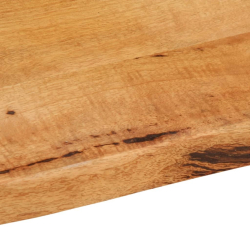 Blat stołu, 100x60x3,8 cm, naturalna krawędź, lite drewno mango