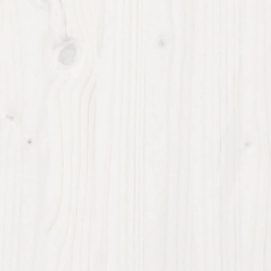 Donica ogrodowa, biała, 70x70x23 cm, lite drewno sosnowe