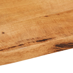 Blat stołu, 100x60x2,5 cm, naturalna krawędź, lite drewno mango
