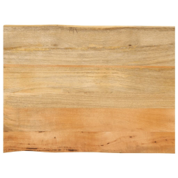 Blat stołu, 70x60x3,8 cm, naturalna krawędź, lite drewno mango
