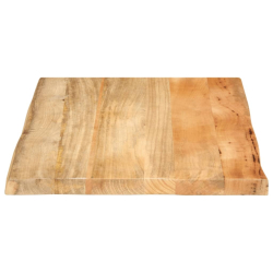 Blat stołu, 70x60x3,8 cm, naturalna krawędź, lite drewno mango