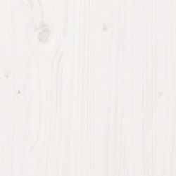 Donica ogrodowa, biała, 110x40x23 cm, lite drewno sosnowe