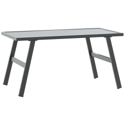Stolik kawowy do ogrodu, czarny, 90x45x35 cm, malowana stal