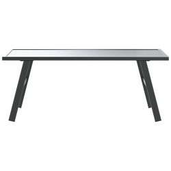 Stolik kawowy do ogrodu, czarny, 90x45x35 cm, malowana stal