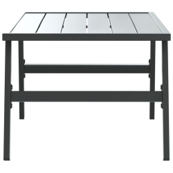Stolik kawowy do ogrodu, czarny, 90x45x35 cm, malowana stal