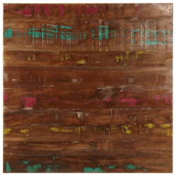 Blat stołu, 70x70x3,8 cm, kwadratowy, lite drewno z odzysku