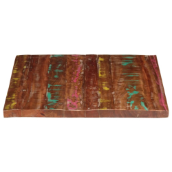 Blat stołu, 100x80x3,8 cm, prostokątny, lite drewno z odzysku