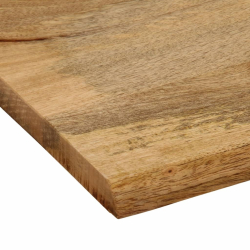 Blat stołu, 100x80x3,8 cm, naturalna krawędź, lite drewno mango
