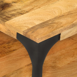 2-poziomowy stolik kawowy, 100x55x38 cm, drewno mango i stal