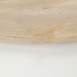 Stolik kawowy, biały, 51x51x27 cm, lite drewno mango