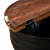 Stolik kawowy, czarny, 50x39,5 cm, drewno z odzysku