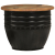 Stolik kawowy, czarny, 50x39,5 cm, drewno z odzysku