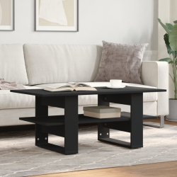 Stolik kawowy, czarny, 102x55x42 cm, materiał drewnopochodny