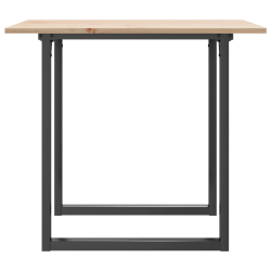 Stół jadalniany z czworokątnymi nogami, 90x90x75 cm