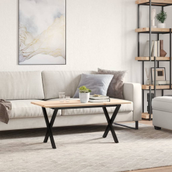 Stolik kawowy z nogami w kształcie litery X, 100x50x45 cm