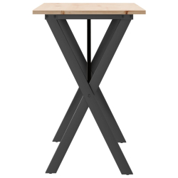 Stół jadalniany z nogami w kształcie litery X, 100x50x75 cm