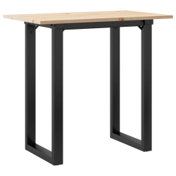 Stół jadalniany z czworokątnymi nogami, 80x50x75,5 cm