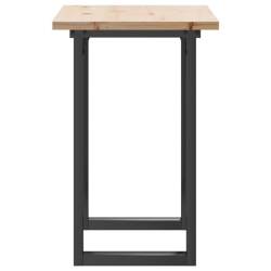 Stół jadalniany z czworokątnymi nogami, 80x50x75,5 cm