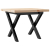 Stolik kawowy z nogami w kształcie litery X, 40x40x35,5 cm