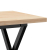 Stolik kawowy z nogami w kształcie litery X, 90x40x45,5 cm