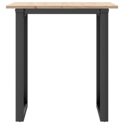 Stół jadalniany z czworokątnymi nogami, 70x70x75 cm
