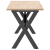 Stolik kawowy z nogami w kształcie litery X, 160x40x45 cm