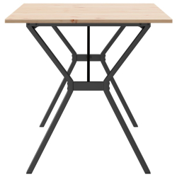 Stół jadalniany z nogami w kształcie litery Y, 140x80x75 cm