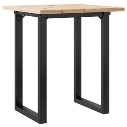 Stół jadalniany z czworokątnymi nogami, 60x60x75,5 cm