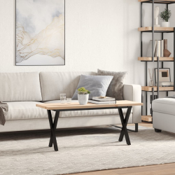 Stolik kawowy z nogami w kształcie litery X, 110x40x45,5 cm