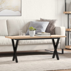 Stolik kawowy z nogami w kształcie litery X, 110x40x45,5 cm