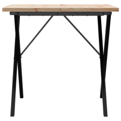 Stół jadalniany z nogami w kształcie litery X, 90x90x75,5 cm