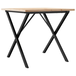 Stół jadalniany z nogami w kształcie litery X, 90x90x75,5 cm