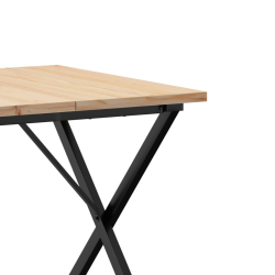 Stół jadalniany z nogami w kształcie litery X, 90x90x75,5 cm