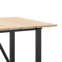 Stół jadalniany z czworokątnymi nogami, 160x80x75 cm