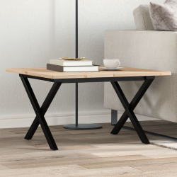 Stolik kawowy z nogami w kształcie litery X, 60x60x40 cm