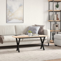 Stolik kawowy z nogami w kształcie litery X, 110x40x45 cm
