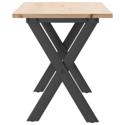 Stolik kawowy z nogami w kształcie litery X, 110x40x45 cm