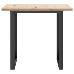 Stół jadalniany z czworokątnymi nogami, 80x80x75,5 cm