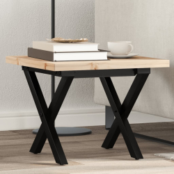 Stolik kawowy z nogami w kształcie litery X, 50x50x35,5 cm