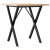 Stół jadalniany z nogami w kształcie litery X, 60x60x75,5 cm