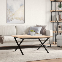 Stolik kawowy z nogami w kształcie litery X, 80x80x45,5 cm