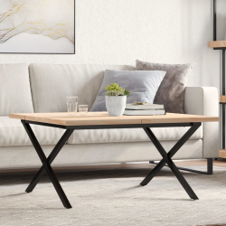 Stolik kawowy z nogami w kształcie litery X, 80x80x45,5 cm