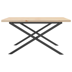 Stolik kawowy z nogami w kształcie litery X, 90x90x45,5 cm