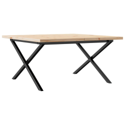 Stolik kawowy z nogami w kształcie litery X, 90x90x45,5 cm